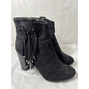 Breekelle's  western ankle boot fringe studded size 7.5